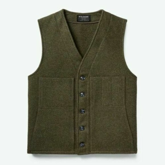 Filson Garment Mackinaw Button Front Vest H11185 - Picture 8 of 11
